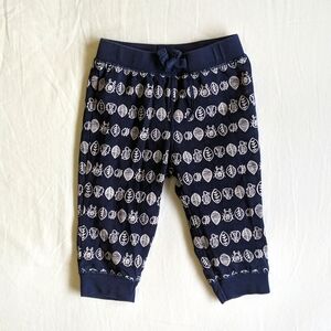 gymboree navy blue printed jogger pants 6-12 months baby unisex
